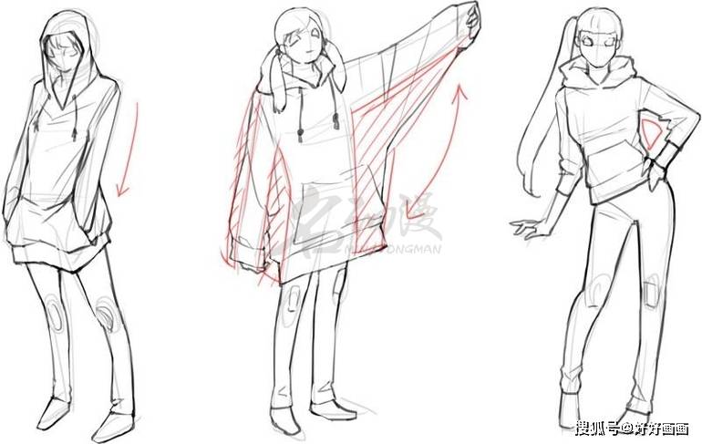 澳门游戏APP下载绘画教程：如何通过线稿绘制出衣服的立体效果？(图4)