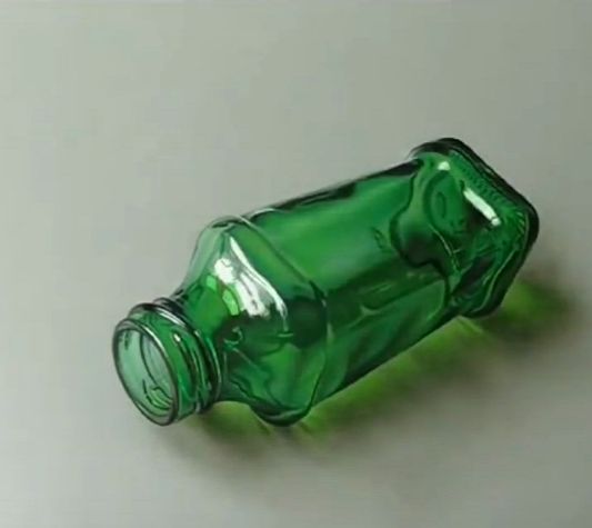 澳门游戏官网美术生平面手绘玻璃瓶开始：挺普通结果：怎么看着像三维的？(图3)