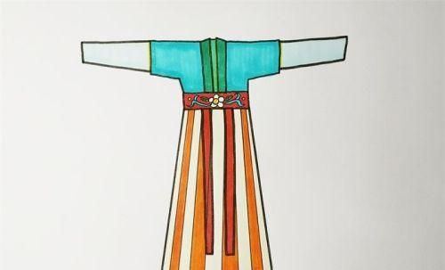 澳门游戏APP下载好看的古代服饰简笔画绘制教程 简单又带颜色的古代服饰简笔画怎么(图3)