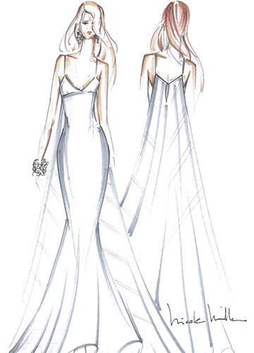 澳门游戏官网珍妮弗·安妮斯顿的婚纱设计稿(图1)